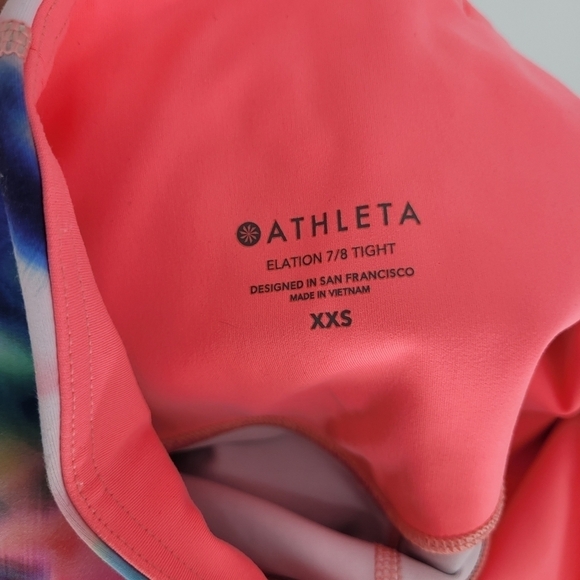 Athleta Elation Tie Dye 7/8 Tight leggings size XXSMALL - Picture 4 of 6